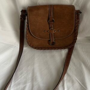 Justin Boots Tan Leather Crossbody Bag